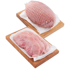 Magere hamlappen of hamrollade